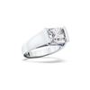 Picture of 4.00 Ct Radiant Cut Lab Grown Diamond Solitaire Ring in Solid Gold For Women
