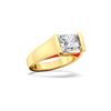 Picture of 4.00 Ct Radiant Cut Lab Grown Diamond Solitaire Ring in Solid Gold For Women