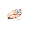 Picture of 4.00 Ct Radiant Cut Lab Grown Diamond Solitaire Ring in Solid Gold For Women