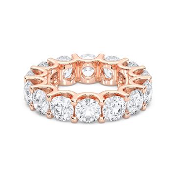 Picture of Round Brilliant Cut 7.00 Ct Lab Grown Diamond Eternity Wedding Band in Solid Gold For Women