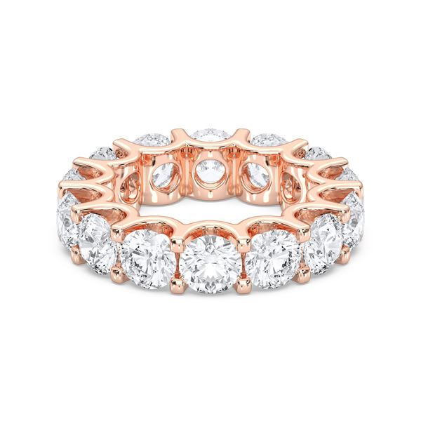 Picture of Round Brilliant Cut 7.00 Ct Lab Grown Diamond Eternity Wedding Band in Solid Gold For Women