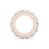 Picture of Round Brilliant Cut 7.00 Ct Lab Grown Diamond Eternity Wedding Band in Solid Gold For Women
