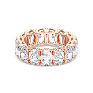 Picture of 7.50 Ct Oval Cut Lab-Grown Diamond Eternity Wedding Band in Solid Gold For Women