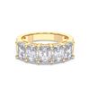 Picture of 3.50 Ct Radiant Cut Lab-Grown Diamond 5-Stone Wedding Band in Solid Gold For Women