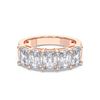 Picture of 3.50 Ct Radiant Cut Lab-Grown Diamond 5-Stone Wedding Band in Solid Gold For Women