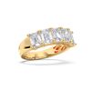 Picture of 3.50 Ct Radiant Cut Lab-Grown Diamond 5-Stone Wedding Band in Solid Gold For Women