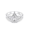 Picture of 3.50 Ct Pear Cut Lab-Grown Diamond 3-Stone Wedding Ring in Solid Gold For Women