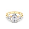 Picture of 3.50 Ct Pear Cut Lab-Grown Diamond 3-Stone Wedding Ring in Solid Gold For Women