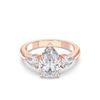 Picture of 3.50 Ct Pear Cut Lab-Grown Diamond 3-Stone Wedding Ring in Solid Gold For Women