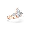 Picture of 3.50 Ct Pear Cut Lab-Grown Diamond 3-Stone Wedding Ring in Solid Gold For Women