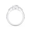 Picture of 3.50 Ct Pear Cut Lab-Grown Diamond 3-Stone Wedding Ring in Solid Gold For Women