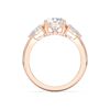 Picture of 3.50 Ct Pear Cut Lab-Grown Diamond 3-Stone Wedding Ring in Solid Gold For Women
