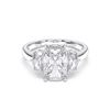 Picture of 4.25 Ct Cushion Cut Lab-Grown Diamond 3-Stone Wedding Ring in Solid Gold For Women