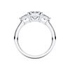 Picture of 4.25 Ct Cushion Cut Lab-Grown Diamond 3-Stone Wedding Ring in Solid Gold For Women