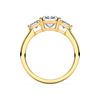Picture of 4.25 Ct Cushion Cut Lab-Grown Diamond 3-Stone Wedding Ring in Solid Gold For Women