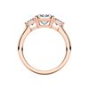 Picture of 4.25 Ct Cushion Cut Lab-Grown Diamond 3-Stone Wedding Ring in Solid Gold For Women