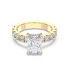 Picture of 3.00 Ct Radiant Cut & Round Brilliant Cut Lab-Grown Diamond Engagement Ring in Solid Gold For Women