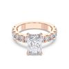 Picture of 3.00 Ct Radiant Cut & Round Brilliant Cut Lab-Grown Diamond Engagement Ring in Solid Gold For Women