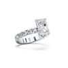 Picture of 3.00 Ct Radiant Cut & Round Brilliant Cut Lab-Grown Diamond Engagement Ring in Solid Gold For Women