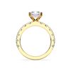 Picture of 3.00 Ct Radiant Cut & Round Brilliant Cut Lab-Grown Diamond Engagement Ring in Solid Gold For Women