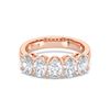 Picture of 1.50 Ct Oval Cut Lab-Grown Diamond 5-Stone Wedding Band in Solid Gold For Women