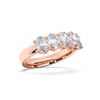 Picture of 1.50 Ct Oval Cut Lab-Grown Diamond 5-Stone Wedding Band in Solid Gold For Women