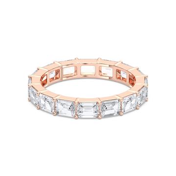Picture of 3.20 Ct Emerald Cut Lab-Grown Diamond Eternity Wedding Band in Solid Gold For Women