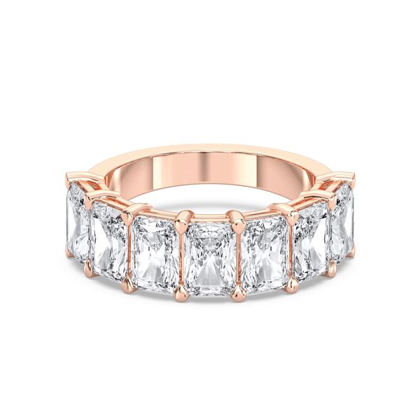 Picture of 3.50 Ct Radiant Cut Lab-Grown Diamond 7-Stone Wedding Band in Solid Gold For Women