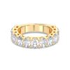 Picture of 3.40 Ct Oval Cut Lab-Grown Diamond Half Eternity Wedding Band in Solid Gold For Women