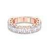 Picture of 3.40 Ct Oval Cut Lab-Grown Diamond Half Eternity Wedding Band in Solid Gold For Women