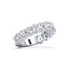Picture of 3.40 Ct Oval Cut Lab-Grown Diamond Half Eternity Wedding Band in Solid Gold For Women