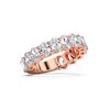 Picture of 3.40 Ct Oval Cut Lab-Grown Diamond Half Eternity Wedding Band in Solid Gold For Women
