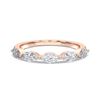 Picture of 1.00 Ct Marquise Cut Lab-Grown Diamond 5-Stone Wedding Band in Solid Gold For Women