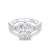 Picture of 5.10 Ct Oval Cut & Round Brilliant Cut Lab-Grown Diamond Engagement Ring in Solid Gold For Women