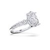 Picture of 5.10 Ct Oval Cut & Round Brilliant Cut Lab-Grown Diamond Engagement Ring in Solid Gold For Women