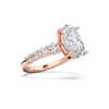 Picture of 5.10 Ct Oval Cut & Round Brilliant Cut Lab-Grown Diamond Engagement Ring in Solid Gold For Women