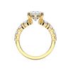Picture of 5.10 Ct Oval Cut & Round Brilliant Cut Lab-Grown Diamond Engagement Ring in Solid Gold For Women