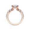 Picture of 5.10 Ct Oval Cut & Round Brilliant Cut Lab-Grown Diamond Engagement Ring in Solid Gold For Women