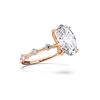 Picture of 4.35 Ct Oval Cut & Round Brilliant Cut Lab-Grown Diamond Engagement Ring in Solid Gold For Women