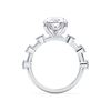 Picture of 4.35 Ct Oval Cut & Round Brilliant Cut Lab-Grown Diamond Engagement Ring in Solid Gold For Women