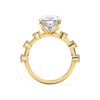 Picture of 4.35 Ct Oval Cut & Round Brilliant Cut Lab-Grown Diamond Engagement Ring in Solid Gold For Women
