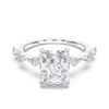 Picture of 4.35 Ct Radiant Cut & Round Brilliant Cut Lab-Grown Diamond Engagement Ring in Solid Gold For Women