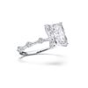 Picture of 4.35 Ct Radiant Cut & Round Brilliant Cut Lab-Grown Diamond Engagement Ring in Solid Gold For Women