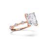 Picture of 4.35 Ct Radiant Cut & Round Brilliant Cut Lab-Grown Diamond Engagement Ring in Solid Gold For Women