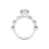 Picture of 4.35 Ct Radiant Cut & Round Brilliant Cut Lab-Grown Diamond Engagement Ring in Solid Gold For Women