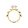 Picture of 4.35 Ct Radiant Cut & Round Brilliant Cut Lab-Grown Diamond Engagement Ring in Solid Gold For Women