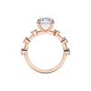 Picture of 4.35 Ct Radiant Cut & Round Brilliant Cut Lab-Grown Diamond Engagement Ring in Solid Gold For Women