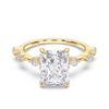 Picture of 4.35 Ct Radiant Cut & Round Brilliant Cut Lab-Grown Diamond Engagement Ring in Solid Gold For Women