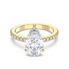 Picture of 4.50 Ct Pear Cut & Round Brilliant Cut Lab-Grown Diamond Engagement Ring in Solid Gold For Women