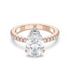 Picture of 4.50 Ct Pear Cut & Round Brilliant Cut Lab-Grown Diamond Engagement Ring in Solid Gold For Women